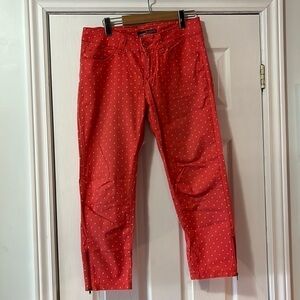 Lee Shapetastic”Hidden Hold” Coral &White Stretch Ankle Zip Size 8P